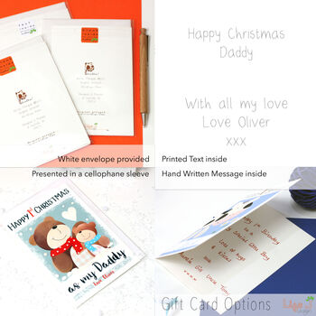 Personalised Daddy Bear Christmas Card, 8 of 8