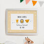 Scandi Animal New Baby Name Framed Print, thumbnail 1 of 2