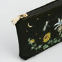 Green Sunflower Velvet Embroidered Pouch, thumbnail 7 of 7