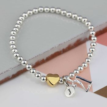 Personalised Milly Gold Plated Heart Bracelet, 5 of 7