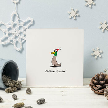 Christmas Quacker Christmas Card, 2 of 2