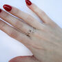 Sterling Silver Horse Hoof Open Adjustable Ring Subtle Lightweight Finish, thumbnail 1 of 6