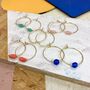 Minimal Glass Coloured Bead Hoop Earrings, thumbnail 12 of 12