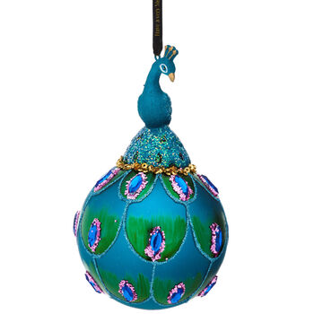 Turquoise Peacock Bauble, 4 of 4