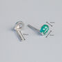 Sterling Silver Tiny Blue Ladybird Stud Earrings, thumbnail 5 of 6