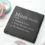 Personalised Definition Square Slate Keepsake Coaster, thumbnail 1 of 8