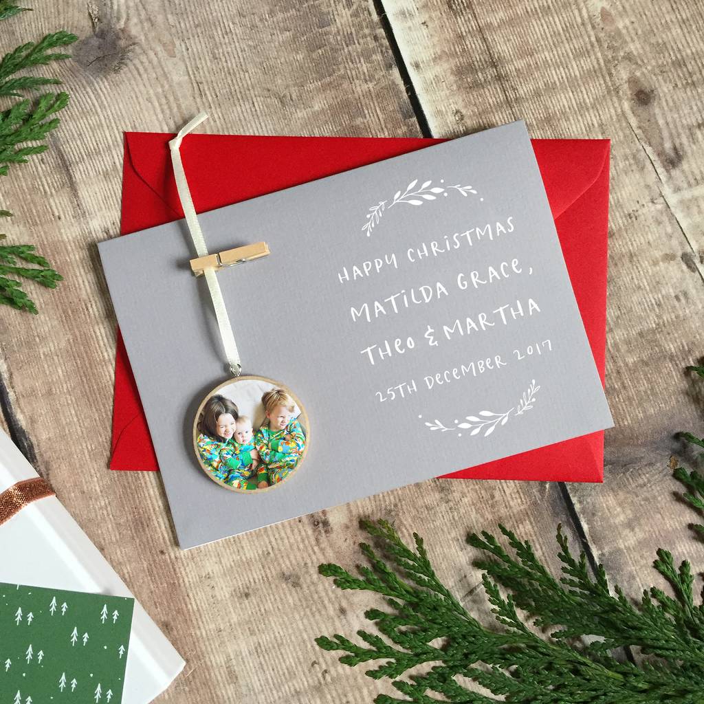 Personalised Christmas Keepsake Decoration Card By Clara and Macy
