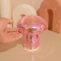 Pink Mushroom Disco Mirror Ball Lamp, thumbnail 2 of 5