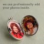 Personalised Sterling Silver Oval Swallow Locket Necklace, thumbnail 3 of 10