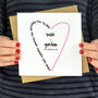Personalised Heart Valentine's Day / Wedding Card, thumbnail 1 of 3