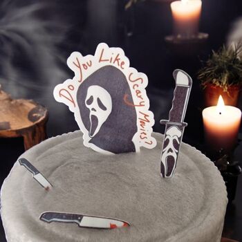 Black/ Grey Gothic Horror Candy Floss Cake, 4 of 8