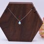 Sterling Silver Aurora Moonstone Pendant Necklace, thumbnail 2 of 11