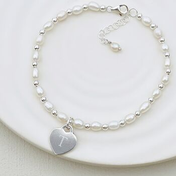 Personalised Silver And Freshwater Pearl Bracelet, 3 of 4