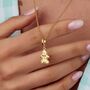 18ct Gold Gingerbread Man Biscuit Charm Necklace, thumbnail 1 of 8