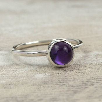 Vibrant Sterling Silver Gemstone Stacking Ring, 6 of 11