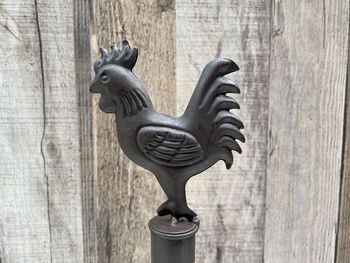 Brown Iron Cockerel Kitchen Roll Holder Metal Stand, 4 of 10