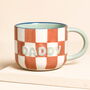 Ceramic Contrast Checkerboard Daddy Mug, thumbnail 1 of 5
