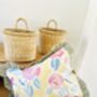 Reversible Floral Print Cushion, thumbnail 1 of 3