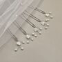 Set Of Five Pearl Flower Bridal Hair Pins, thumbnail 10 of 12