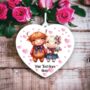Personalised Highland Cow Couple Decoration A, thumbnail 2 of 2