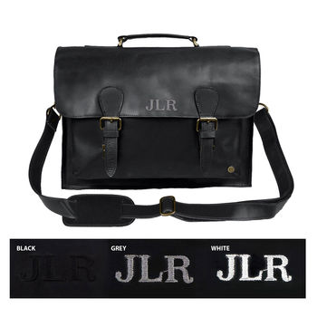 Personalised Leather Classic Messenger Satchel, 9 of 12