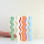 Colourful Zigzag Dinner Candles Wavy Candle, thumbnail 5 of 6