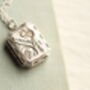 Sterling Silver Engraved Heirloom Locket Necklace, thumbnail 7 of 11