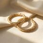 24ct Gold Plated Circle Rope Textured Earrings, thumbnail 1 of 3