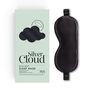 Silver Cloud Black Satin Sleep Eye Mask, thumbnail 2 of 8