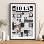 1945 Personalised 80th Birthday Photo Print, thumbnail 1 of 6