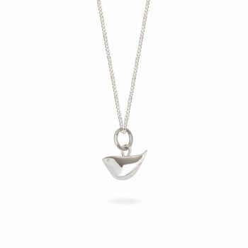 Tiny Bird Charm Necklace Sterling Silver, 2 of 6