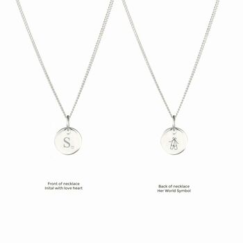 Personalised Sterling Necklace | Symbol Engraving, 3 of 7