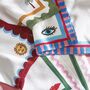 Set Of Four Embroidered Electric Coast Icon Napkins, thumbnail 2 of 2