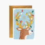 Be Merry And Bright Reindeer Greeting Card, thumbnail 2 of 2