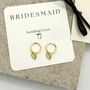 Bridesmaid Gold Heart Hoop Earrings Bridesmaid Thank You Gift, Wedding Jewellery, Bridesmaid Proposal Gift, thumbnail 1 of 6