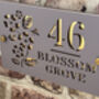 Personalised Blossom And Bee Design House Acrylic Number Sign, thumbnail 2 of 3