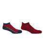 Polka Denim And Organic Burgundy Men's Trainer Socks, thumbnail 1 of 7