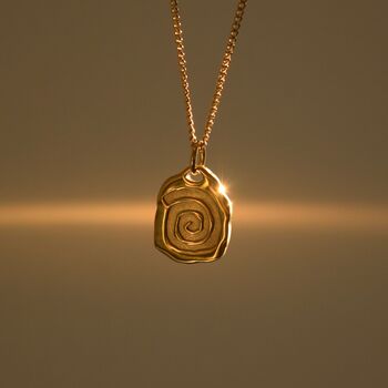Gaia Earth 18 K Gold Plated Pendant Necklace, 3 of 6