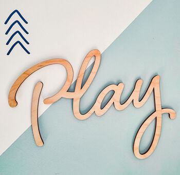 'Play' Wood Words, 3 of 6