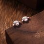 Two Tone Sheep Stud Earrings In Sterling Silver, thumbnail 1 of 11