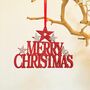 Gold Hand Painted Merry Christmas Sign, thumbnail 7 of 8