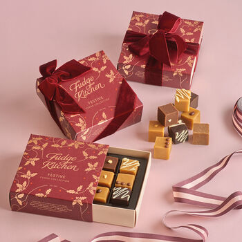 Christmas Festive Fudge Selection Nine Piece Gift Box, 3 of 3