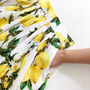 Lemon Print Cotton Midi Skirt, thumbnail 2 of 7