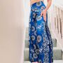 Wrap Style Trousers In Blue Flowers, thumbnail 1 of 3