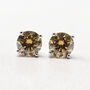 Citrine Moissanite Crystal Sterling Silver Earrings, thumbnail 1 of 6