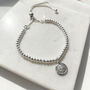Sterling Silver St Christopher Ball Slider Bracelet, thumbnail 3 of 5