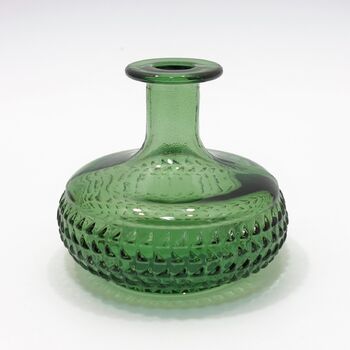 Small Recycled Glass Bud Vase Patterned Four Colours, 5 of 5