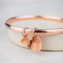 Copper Heart Charm Bangle, thumbnail 2 of 4