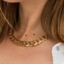 Clara Chunky Statement Gold Chain Necklace, thumbnail 1 of 4