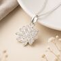 Personalised Sterling Silver November Chrysanthemum Birth Flower Necklace, thumbnail 1 of 8